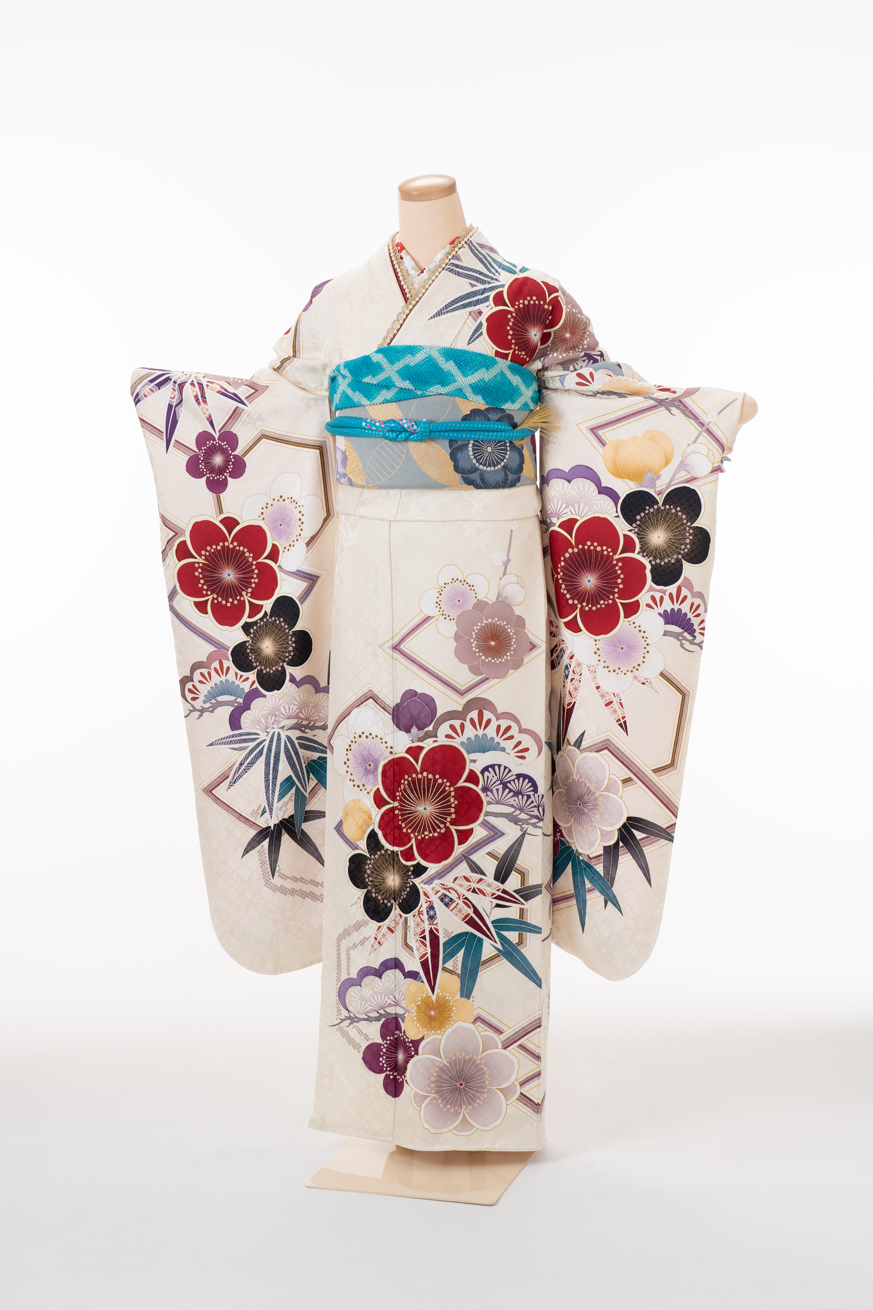 【商品番号　F-00048】菱に松竹梅