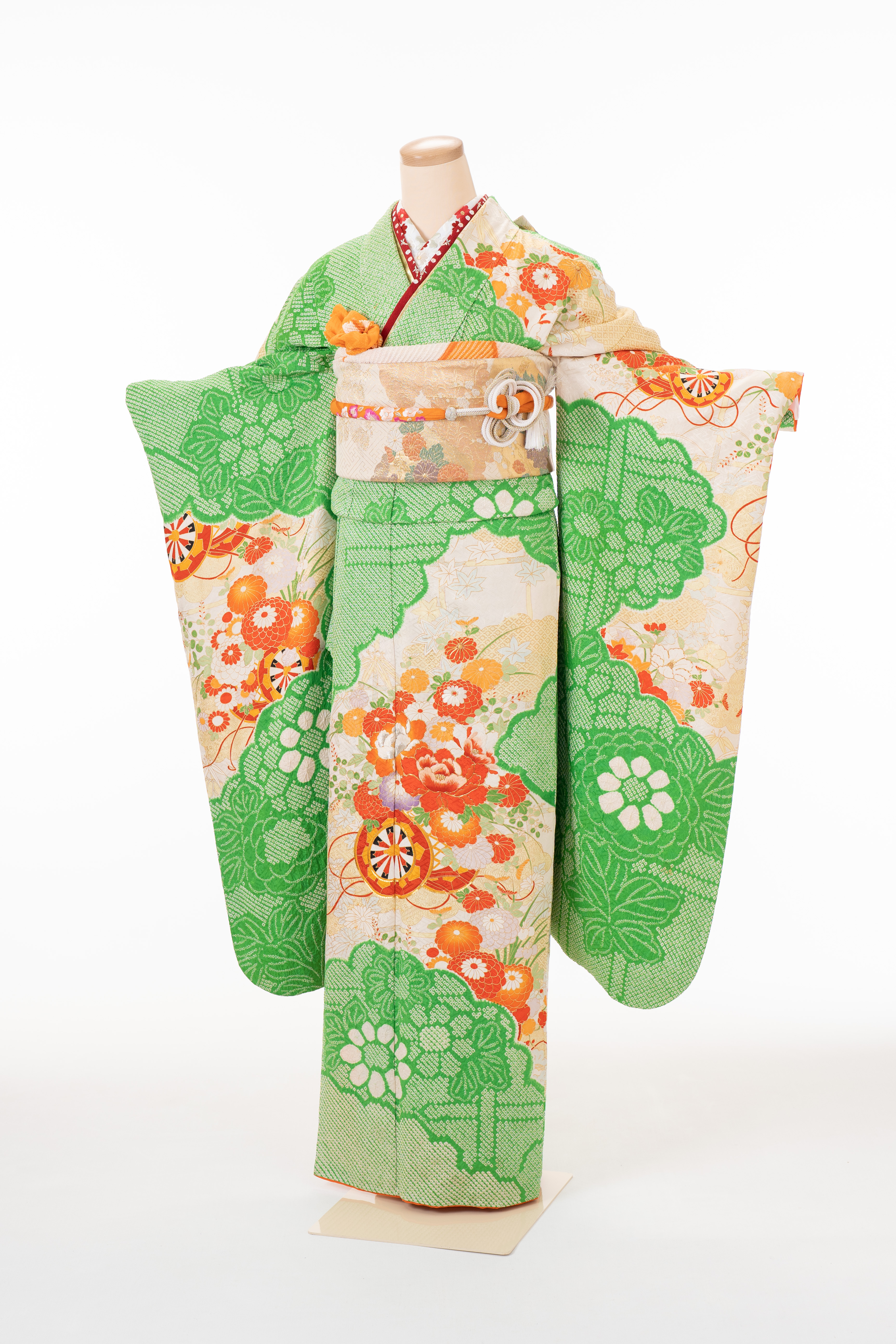 【商品番号　F-00065】絞りに花車