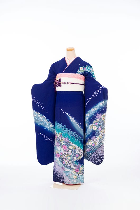 【商品番号　F-00125】青に花十字