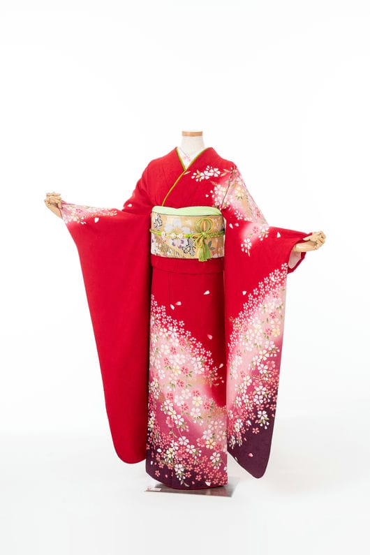 【商品番号　F-00086】赤に枝垂れ桜