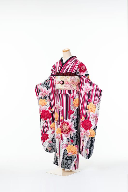 【商品番号　F-00081】ストライプに薔薇