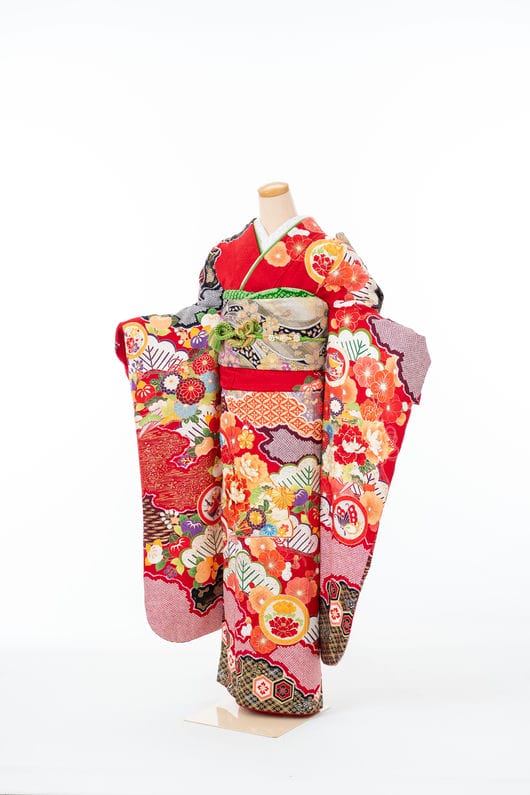 【商品番号　F-00019】扇に丸紋